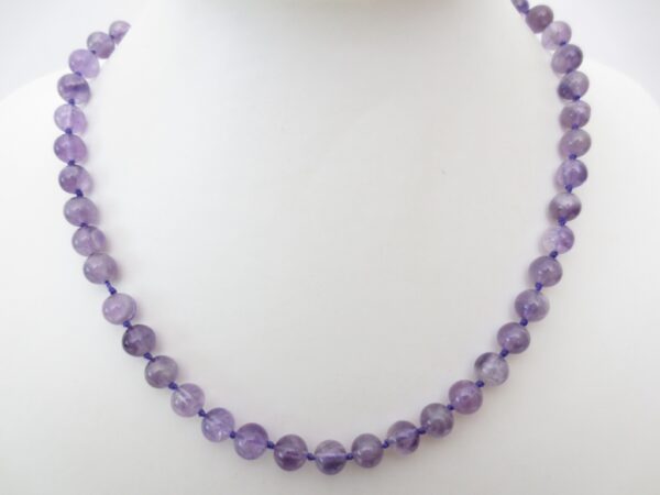 0,8cm steen kralen ketting amethyst