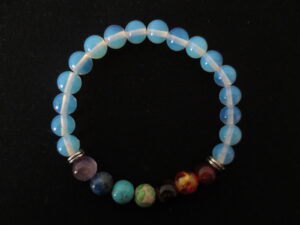 7 chakra 0,8cm steen armband opalite