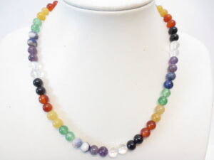 7 chakra 0,8cm steen kralen ketting gemixed