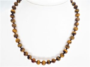 8mm steen kralen ketting tiger-eye