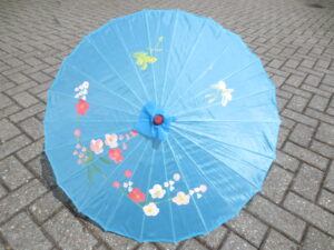 Chinese parasol groot - blauw