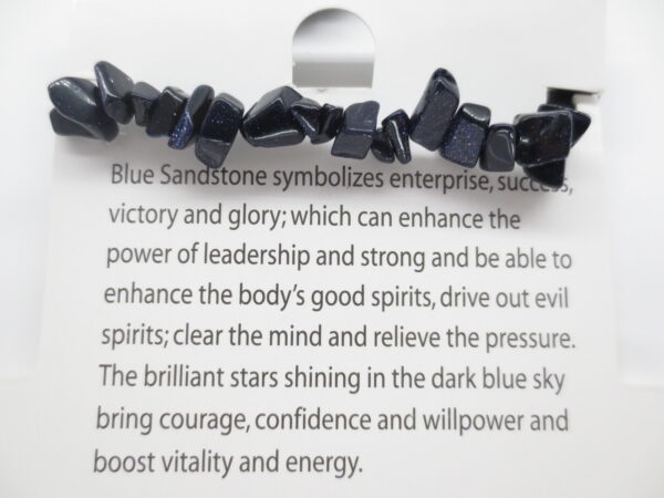 Dunne steen armband Blue Sandstone (12 stuks)