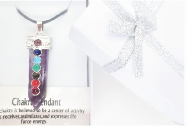 Edelsteen Amethyst 7 Chakra Pendant Ketting