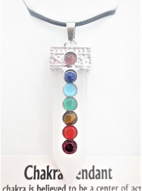 Edelsteen Bergkristal 7 Chakra Pendant Ketting