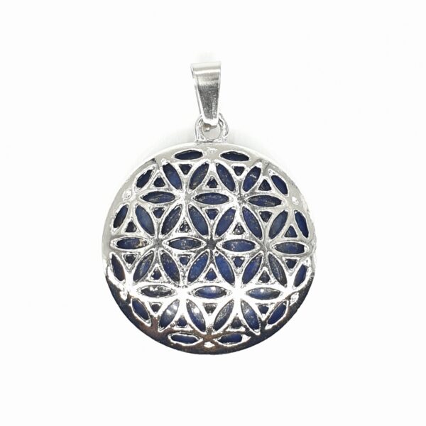 Edelsteen Flower of Life Pendant - Lapis Lazuli