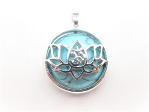 Edelsteen Lotus Pendant - Turquoise