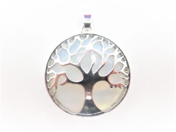 Edelsteen Tree of Life Pendant - Opaliet