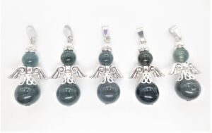 Engel edelsteen pendant set (5st) - moss agate