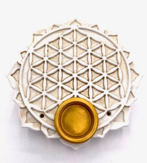 Flower of Life Wierookhouder - Rond Wit (6 stuks)