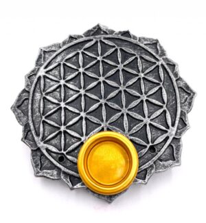 Flower of Life Wierookhouder - Rond Zilver (6 stuks)