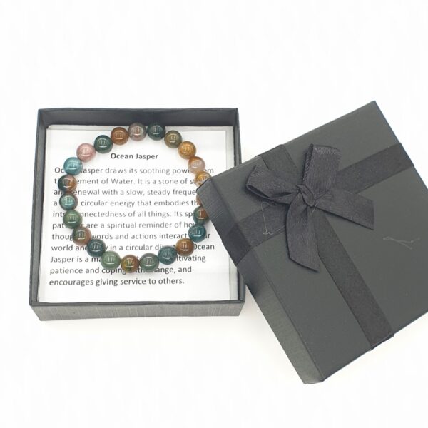 Groothandel - 8mm armband Ocean Jasper met cadeau doos