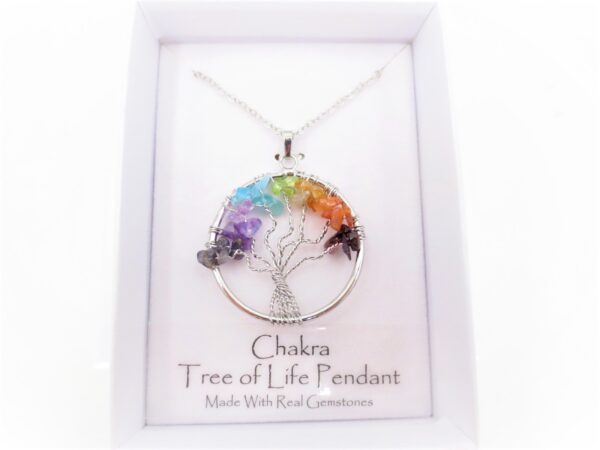 Groothandel Gemstone Tree of Life Pendants Chakra Necklace (12st)