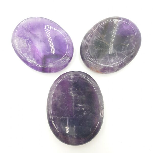 Groothandel - Massage en Meditatie Edelsteen Amethyst set (3 stuks)