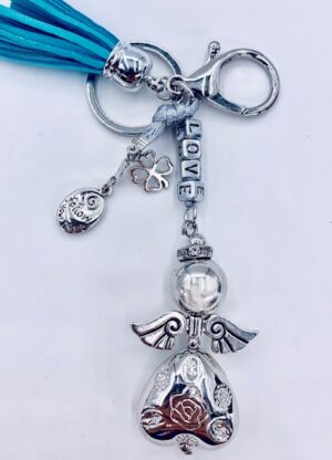 Groothandel Sleutelhanger- Love Angel sleutelhanger turquoise