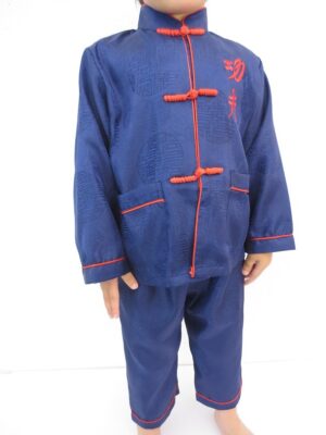 Kinder kung fu pak blauw maat 2