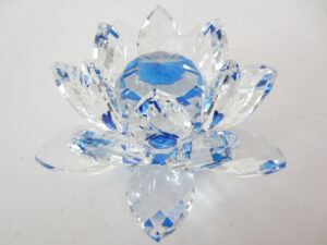 Kristal lotus blauw