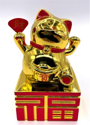 Lucky Cat Solar Light Goud