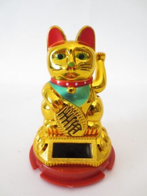 Lucky Cat Solar Light Goud (klein)