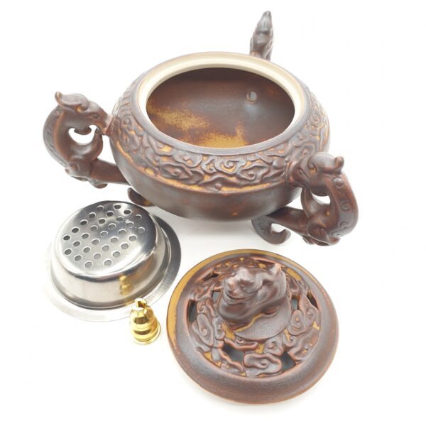 Luxe Resin Brander - Bruine pot met 3 oren