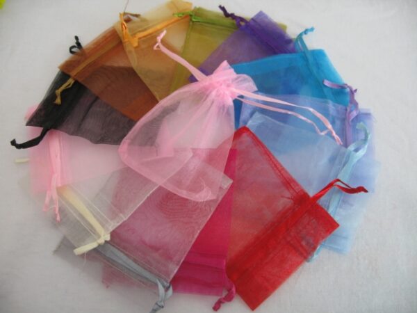 Organza Zakjes 10 x 15cm Rood