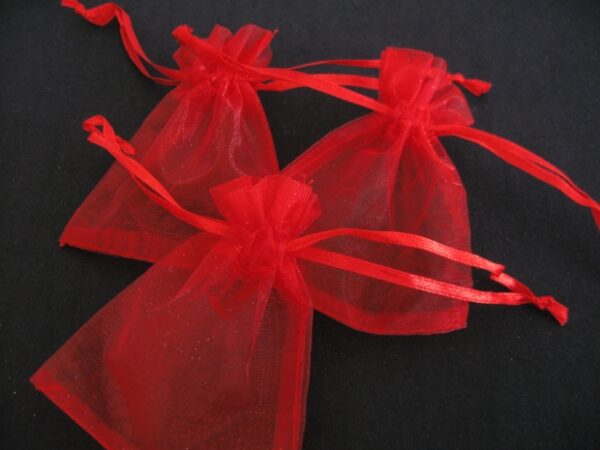 Organza Zakjes 10 x 15cm Rood