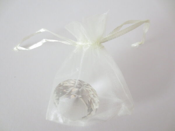 Organza zakjes blanco Creme 7.5 x 10cm (100 stuks)