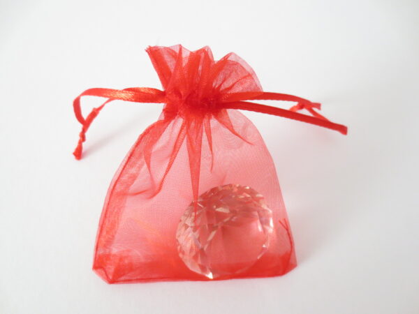 Organza zakjes blanco Rood 7.5 x 10cm (100 stuks)