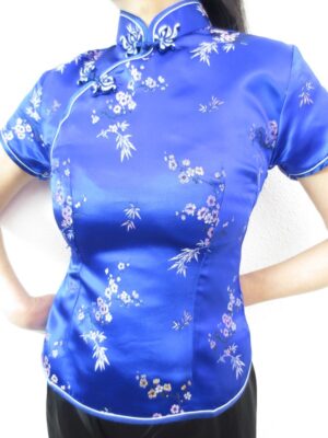 Shanghai Blouse bloesem blauw