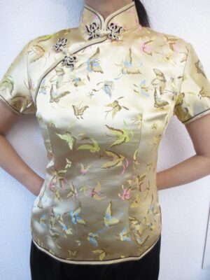 Shanghai Blouse vlinder goud