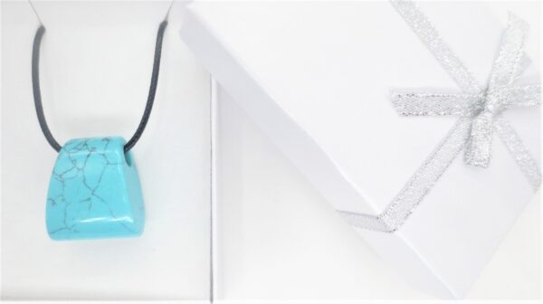 Trapezium Pendant Ketting - Turquoise