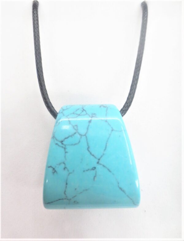 Trapezium Pendant Ketting - Turquoise