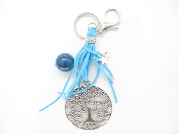 Tree of Life sleutelhanger met blauwe bol