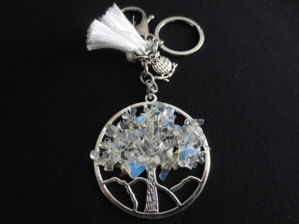 Tree of Life sleutelhanger opalite met uil