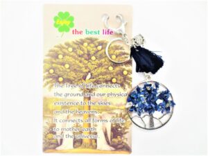 Tree of Life sleutelhanger sodalite met uil