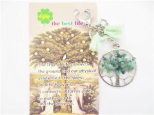 Tree of Life sleutelhanger Tijger Oog