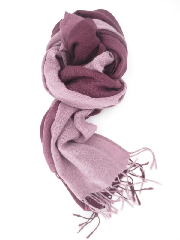 Viscose doorlopend licht aubergine naar bordeaux rood