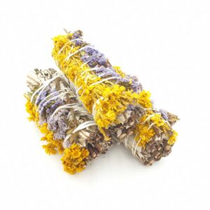 Yerba Santa, Statice Sinuata & Verbascum - Smudge Stick Bundle - 12 cm - (CF-07)