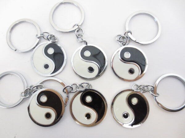 Yin yang sleutelhangers set van 6