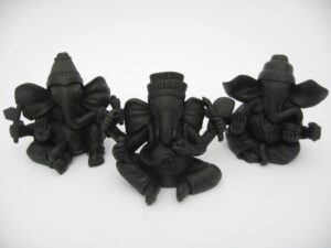 Zwart Ganesh set van 3