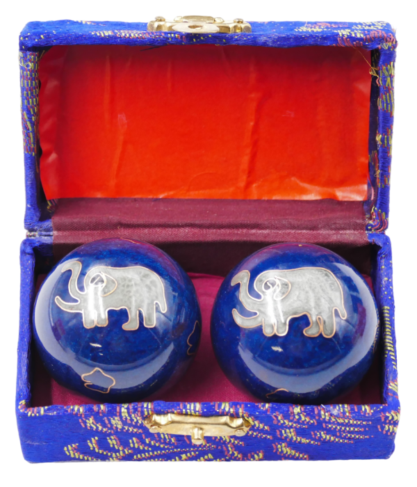 Meridiaankogels blauw met Olifant - 3.5cm