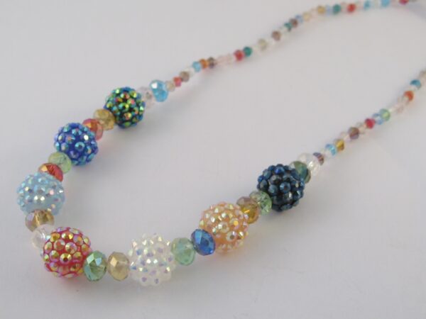 Imitatie Shamballa ketting gemixed