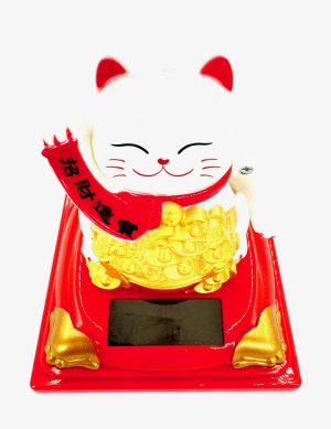 Lucky Cat Solar Light - Wit (II)