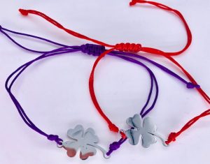 Groothandel Verstelbare Armband - 7 Chakra Klavervier Edelstaal